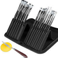 Без бренда «Набор кистей для рисования в чехле, премиум набор (15 нейлоновых кистей, 1 мастихин)» в Челябинске в интернет-магазине  Без бренда «Набор кистей для рисования в чехле, премиум набор (15 нейлоновых кистей, 1 мастихин)» в Челябинске