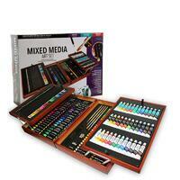 Без бренда «Оптовая коробка 5 шт.: Художественный набор (174 предмета) в деревянном чемоданчике» в Челябинске