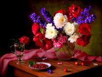 Цветы и клюква