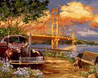 Без бренда «Американский автомобиль на фоне моста через залив» в Челябинске