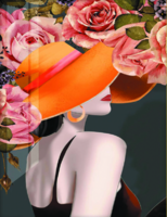 Без бренда «Дама в яркой шляпе и розы» в Челябинске в интернет-магазине  Без бренда «Дама в яркой шляпе и розы» в Челябинске