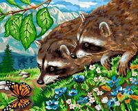 Без бренда «Еноты и бабочка на цветочной поляне» в Челябинске в интернет-магазине  Без бренда «Еноты и бабочка на цветочной поляне» в Челябинске